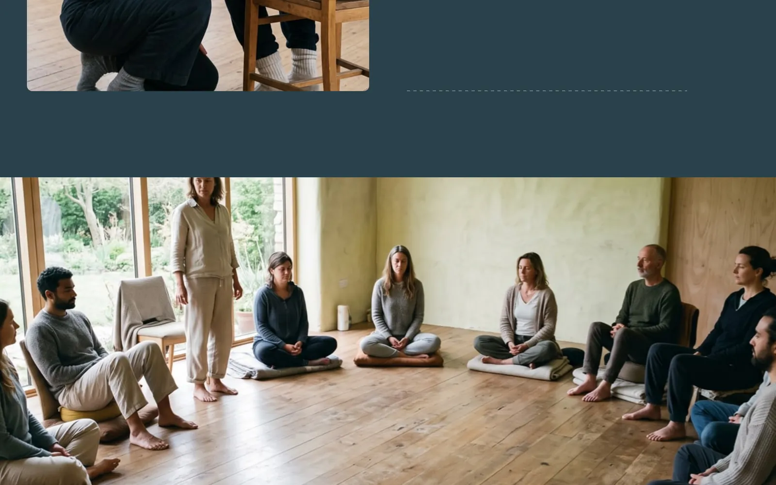 Pantalla 2 de la página de Remanso, bienestar y meditación