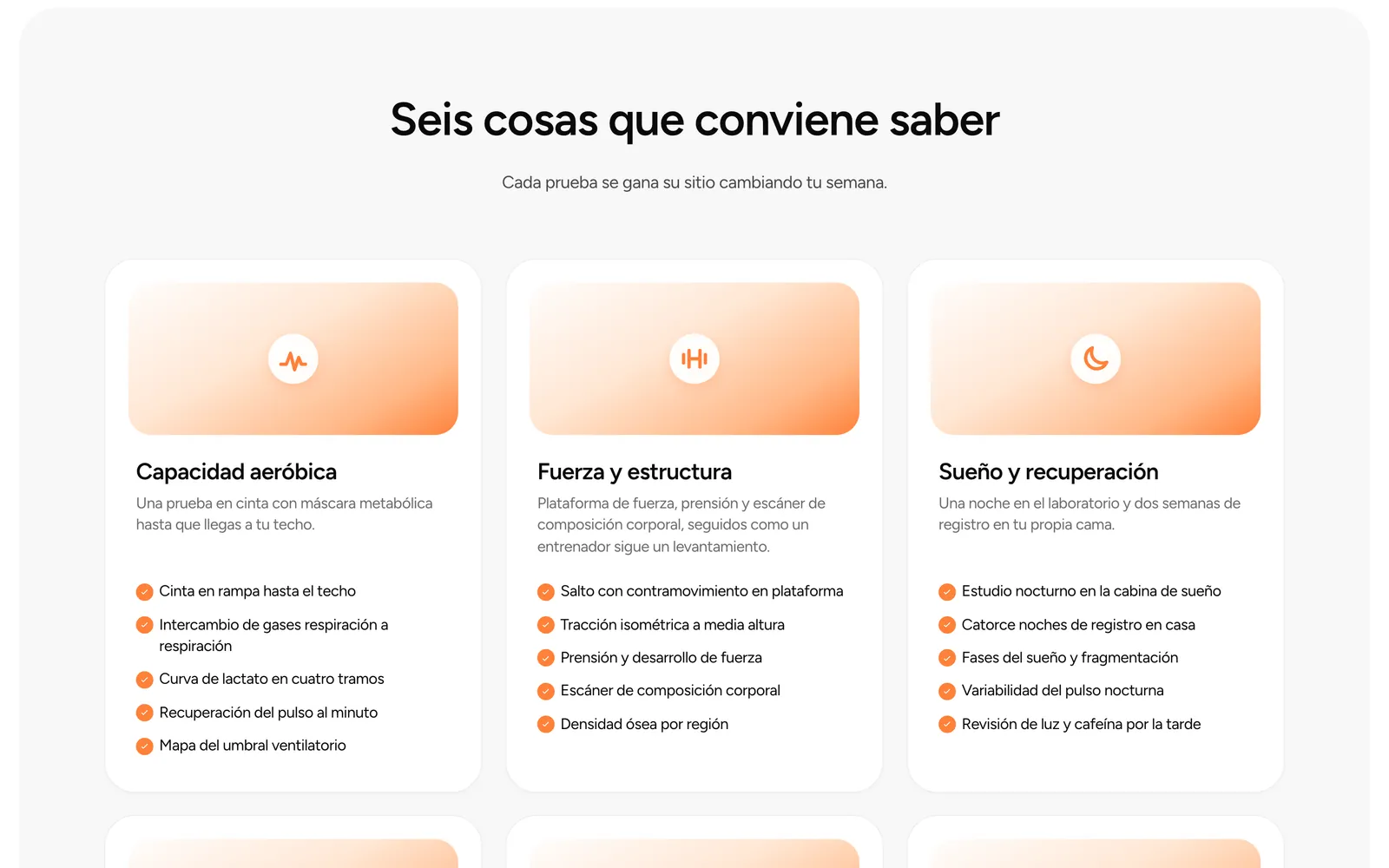 Pantalla 2 de la página de Threshold, medicina preventiva · en inglés